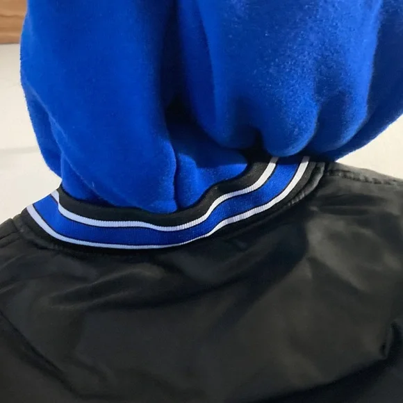 Wonder Nation Black Bomber Jacket with Blue Accents - Picture 9 of 9